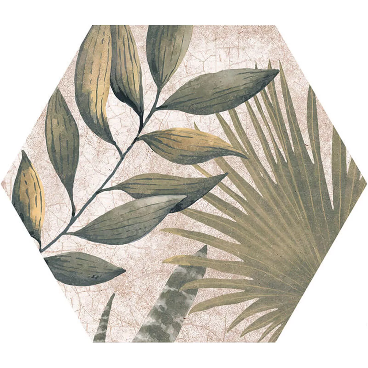 Porcelain Stoneware Tiles Honiara Hexagon Decor Green 22,5x25,9cm Decor Porcelain Stoneware Tiles Honiara Hexagon Decor Green 22,5x25,9cm Decor