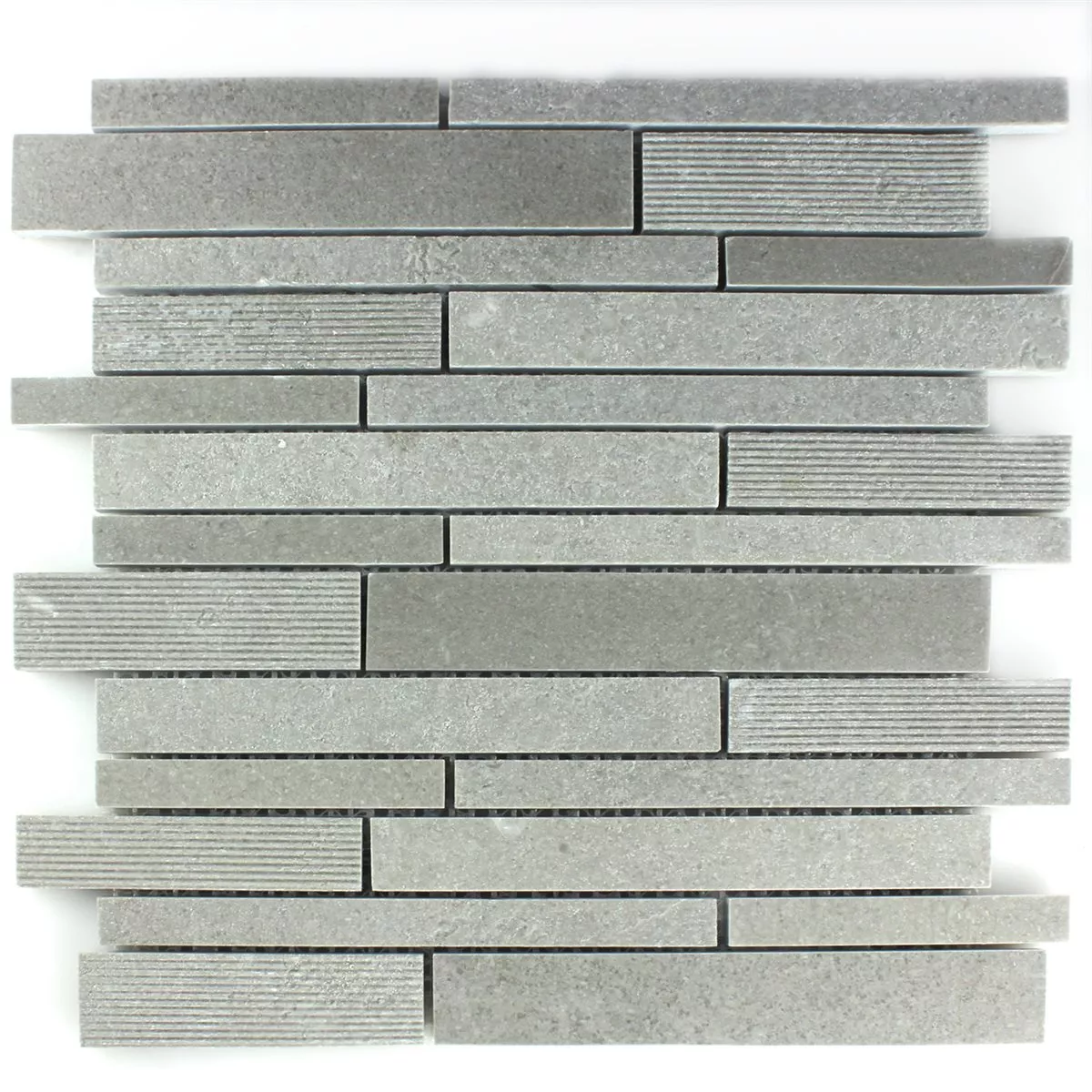 Sample Mosaic Tiles Marble Sticks Milled Polished Grey