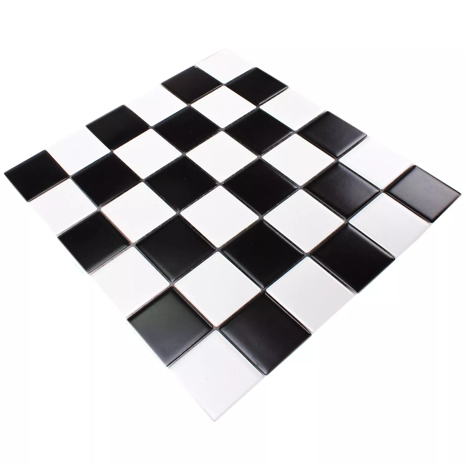 Sample Mosaic Tiles Ceramic Monte Carlo Black White Mat