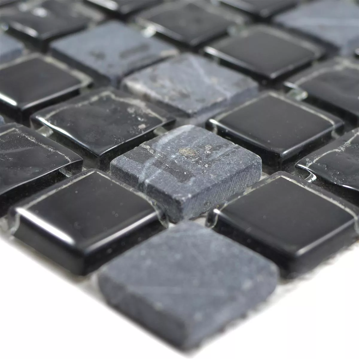 Glas Natural Stone Mosaic Tiles Zekova Black Grey Glas Natural Stone Mosaic Tiles Zekova Black Grey