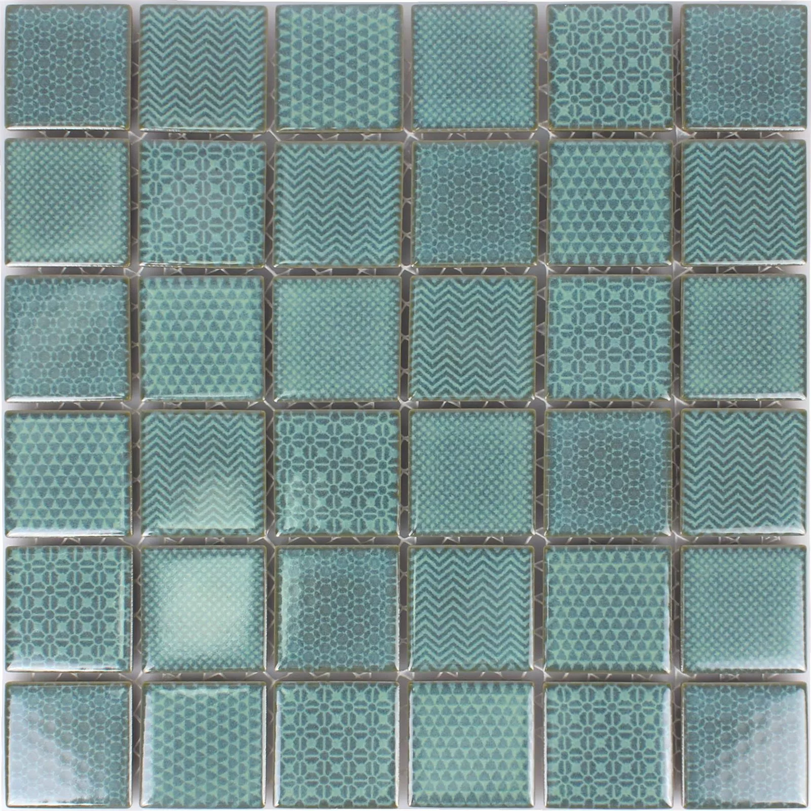 Sample Mosaic Tiles Ceramic Sapporo Green