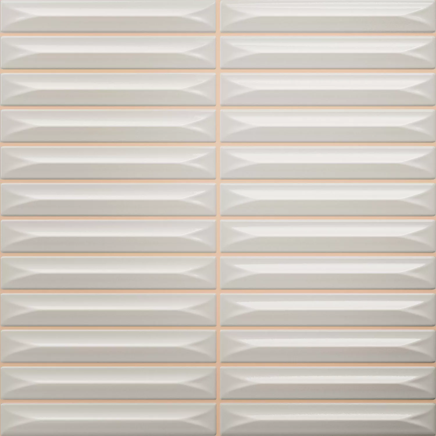 Bevel Silver Glossy Sticks 20x20 cm