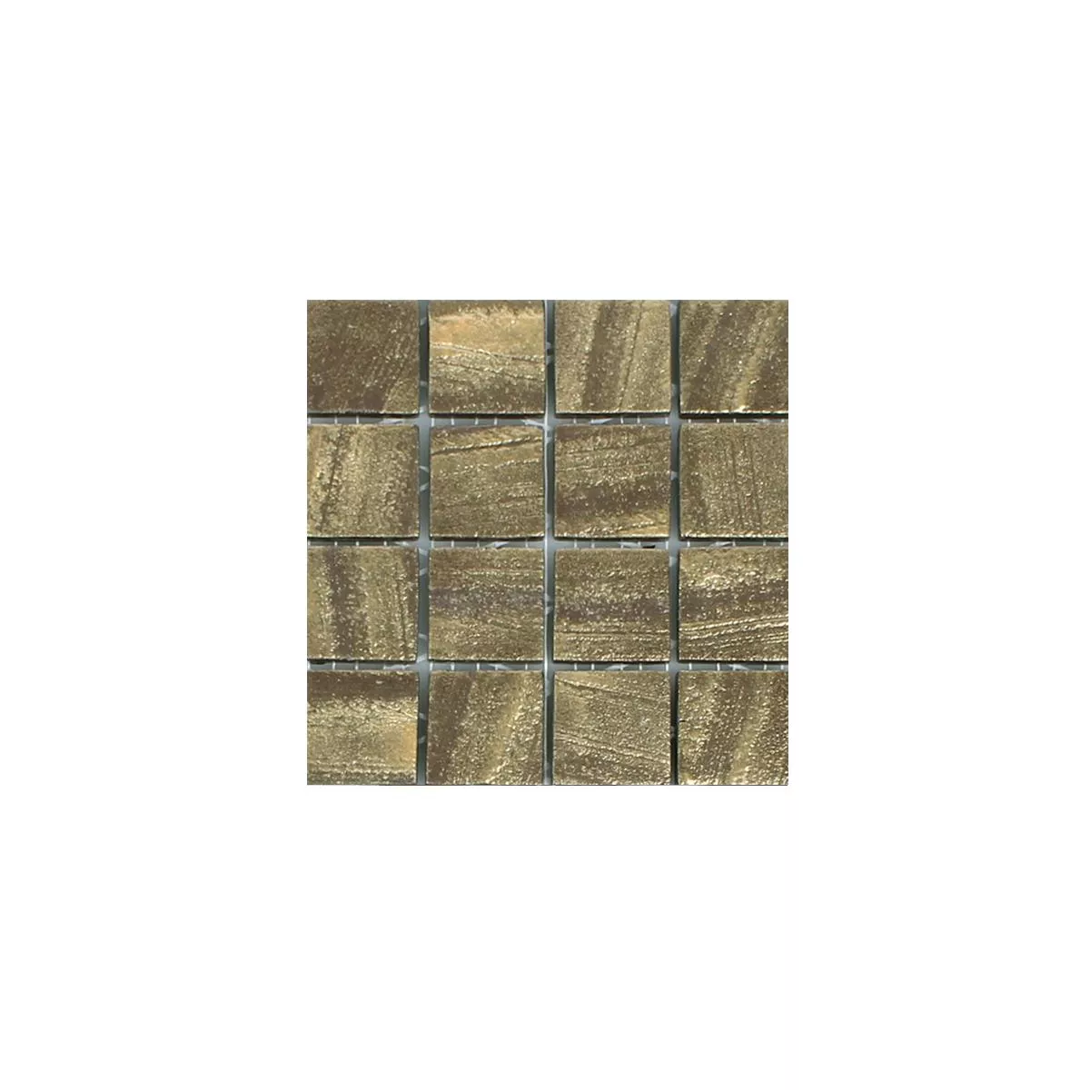 Sample Glass Mosaic Tiles Mascota Satin Gold