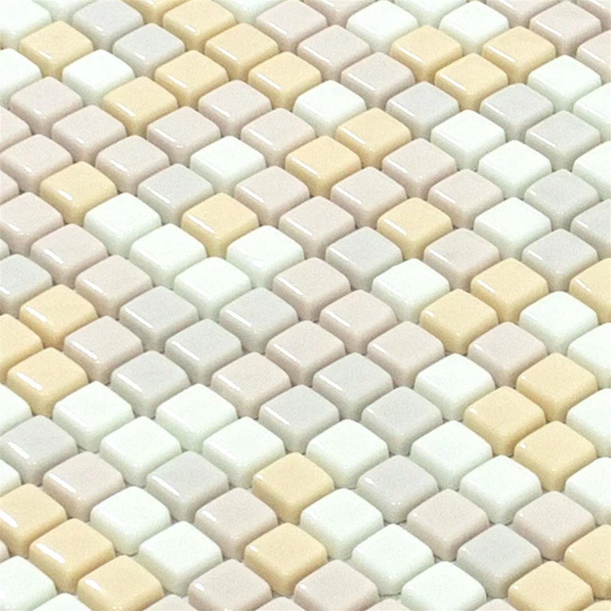 Sample Glass Mosaic Tiles Delight Creme Mix