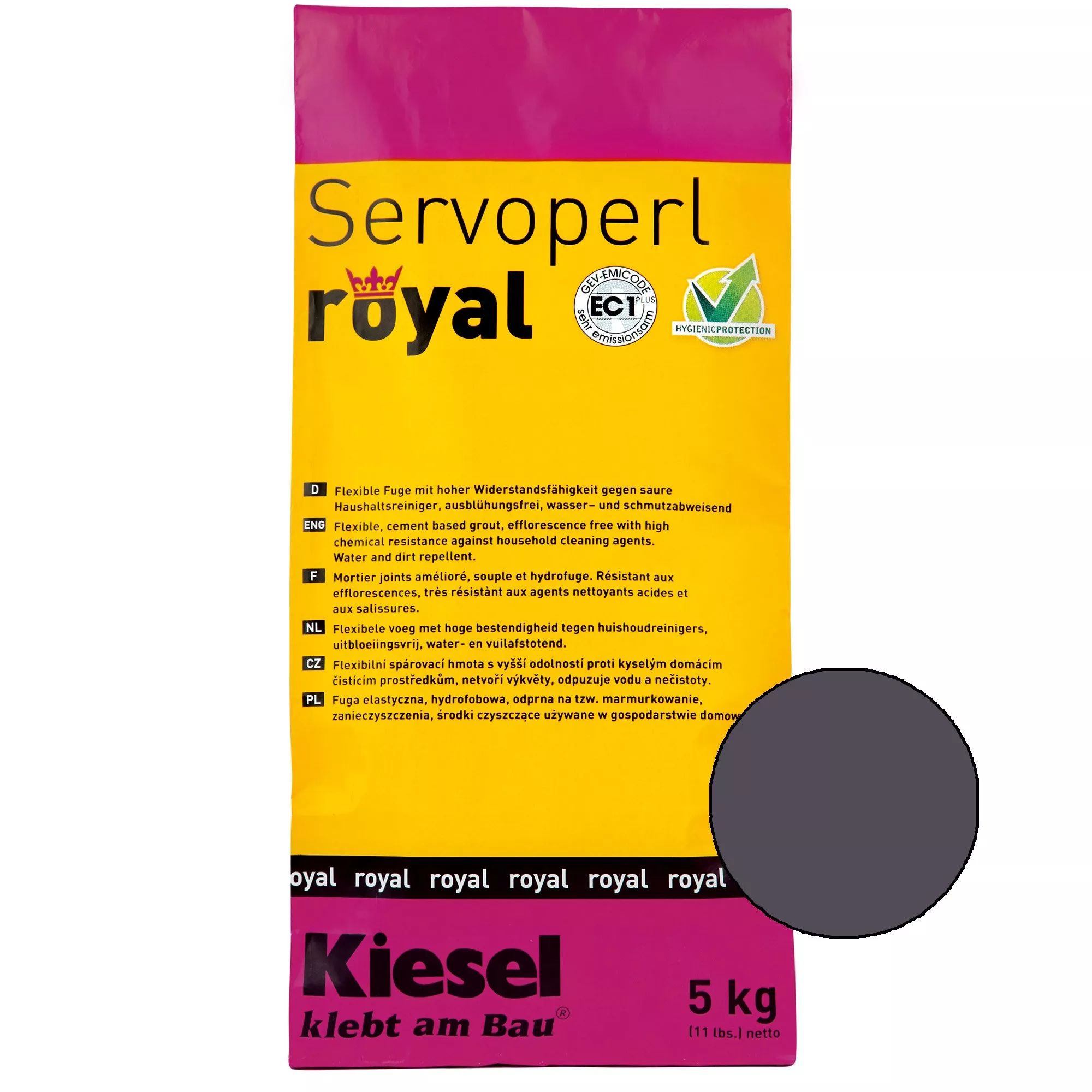 Kiesel Servoperl royal - Flexible, water- and dirt-repellent joint (5KG Shadow)