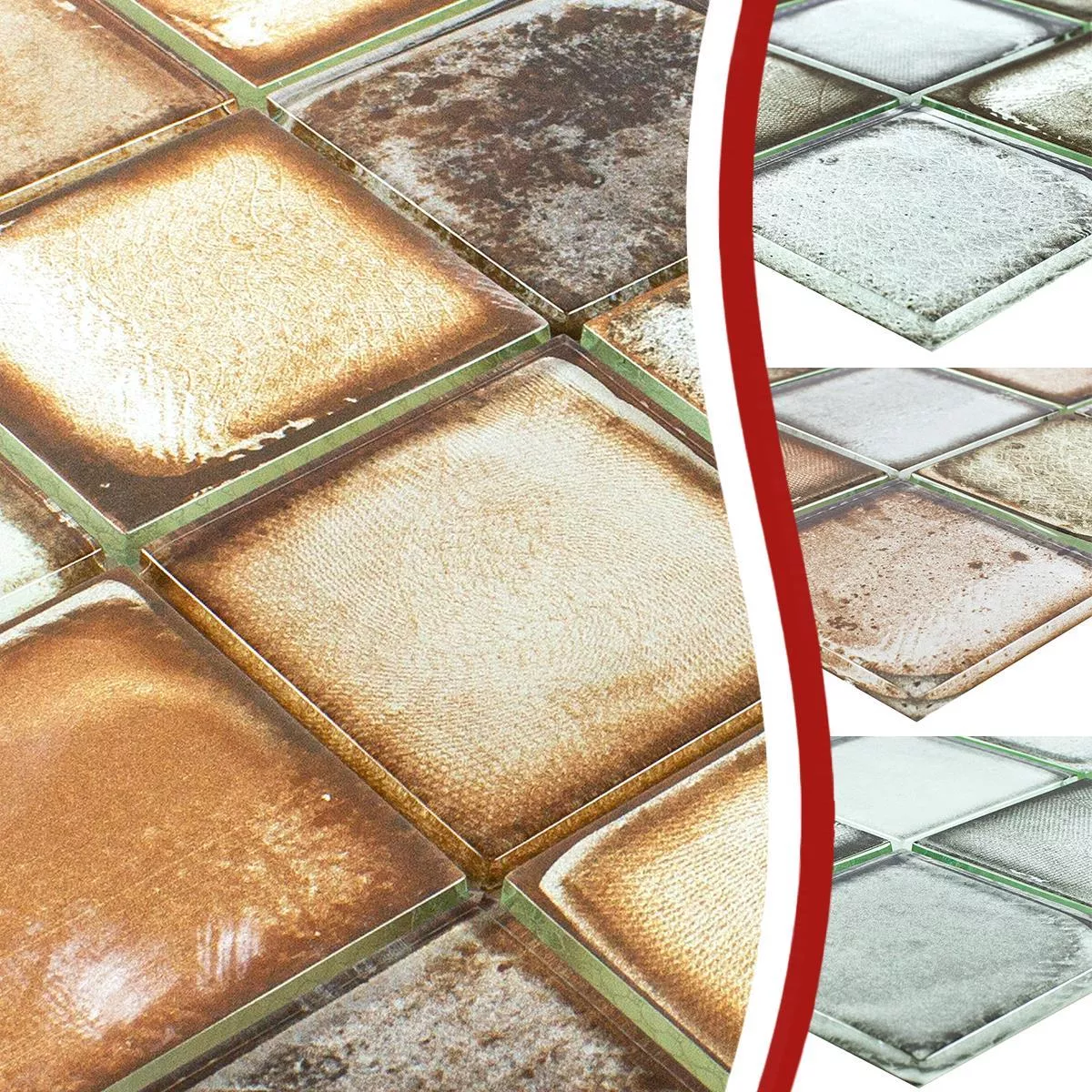 Glass Mosaic Tiles Cement Optic Granada