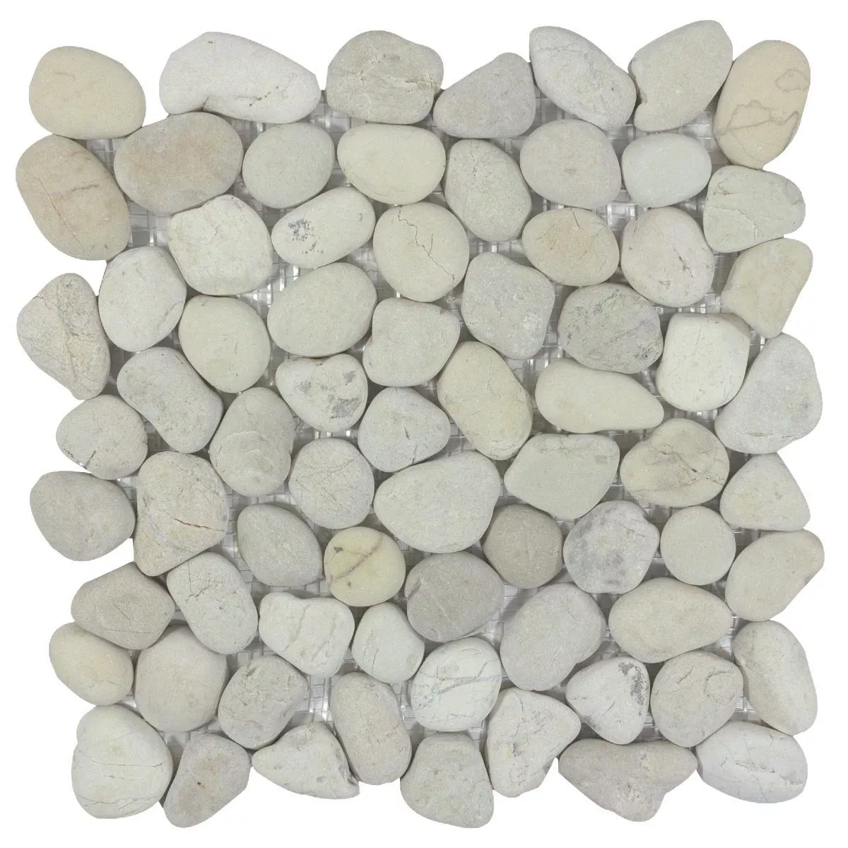 Pebble Mosaic Tiles Xanthos White