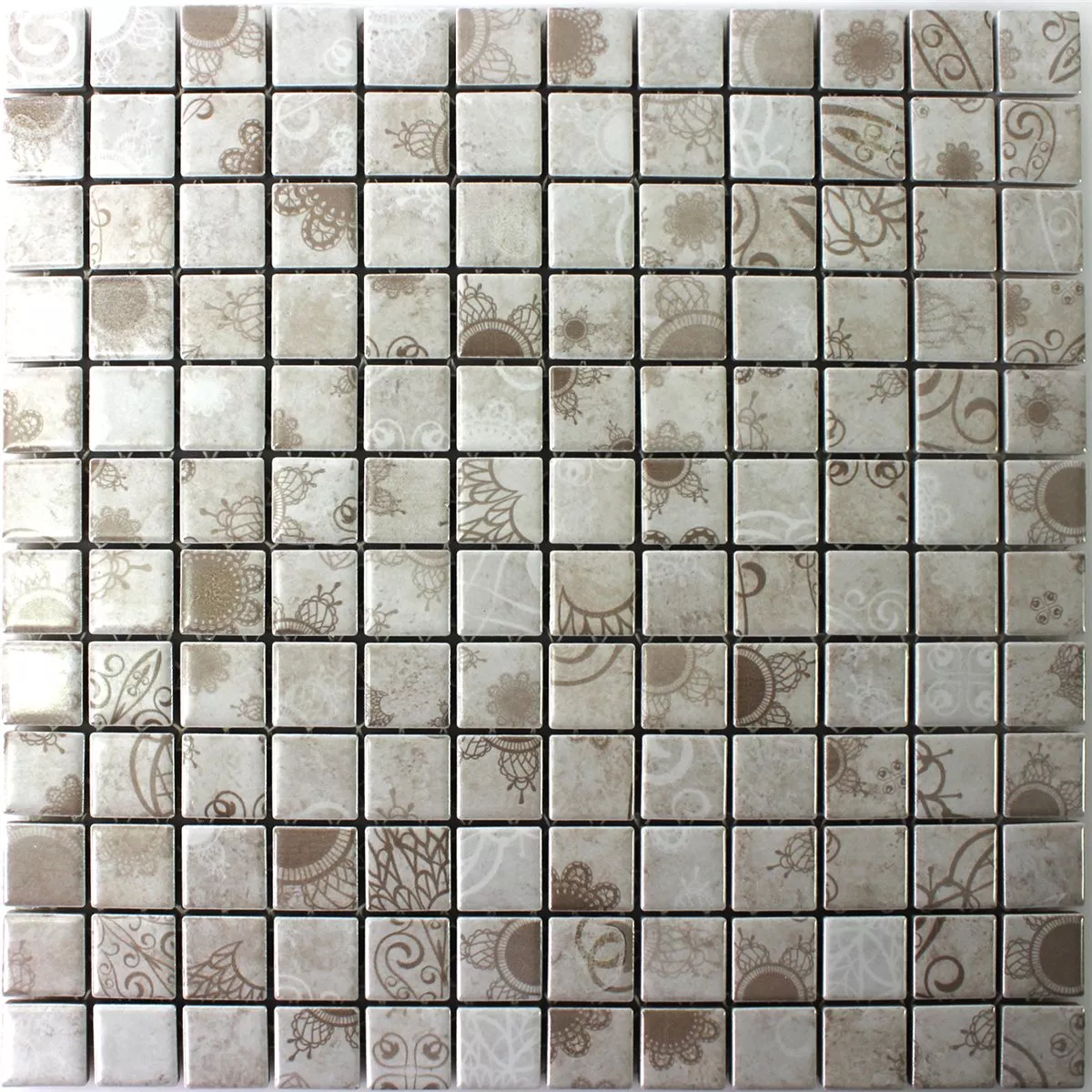 Sample Mosaic Tiles Ceramic Laceo Grey