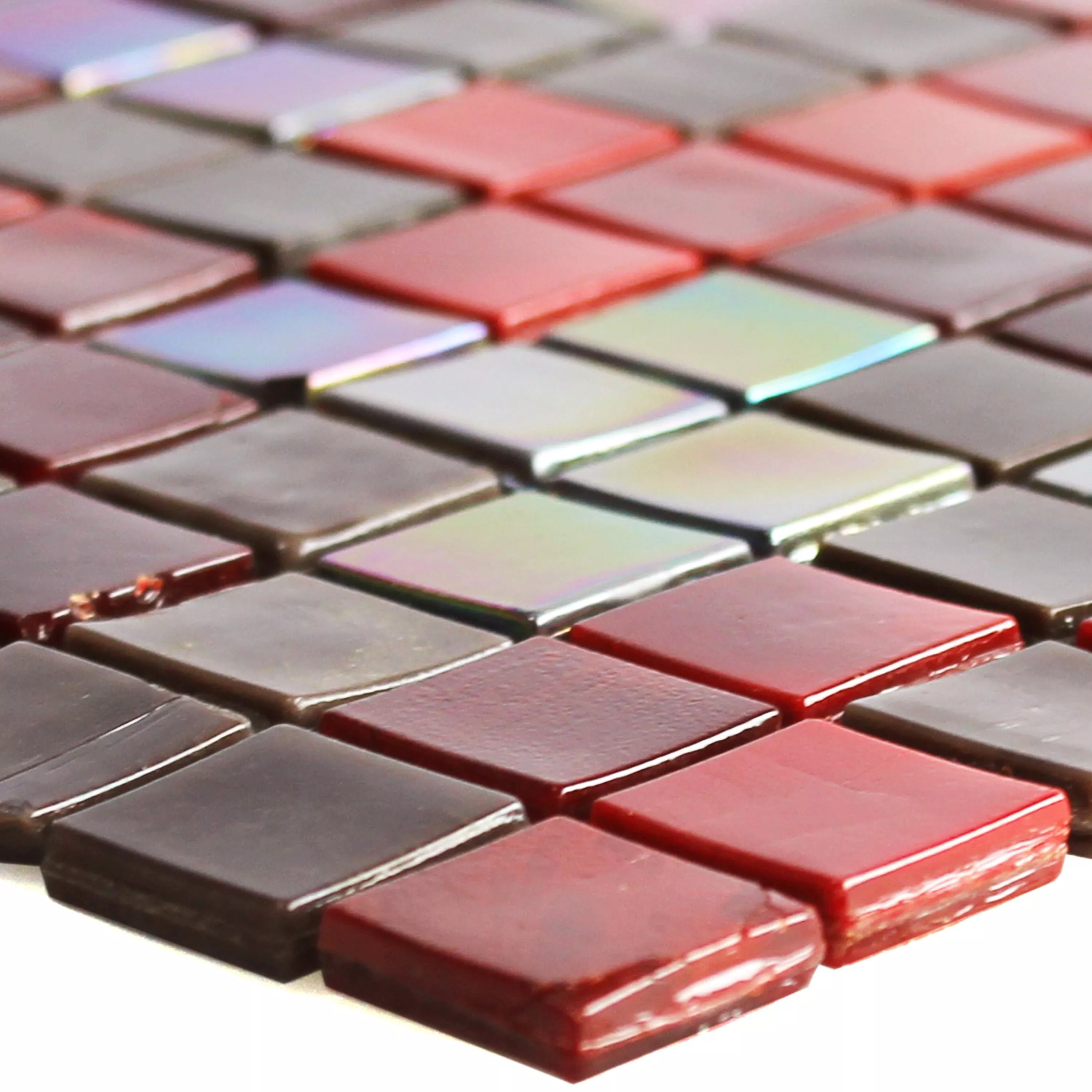 Sample Glass Mosaictiles Rexford Nacre Effect Brown Red