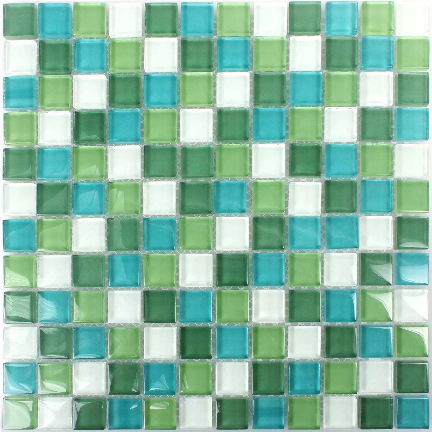 Sample Mosaic Tiles Glass Palmas Green White