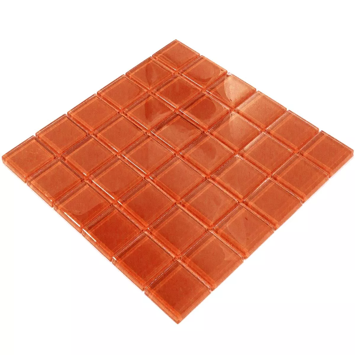 Sample Glass Mosaic Tiles Melmore Red