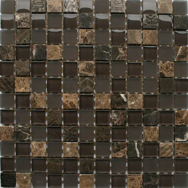 Sample Mosaic Tiles Glass Limestone Marble Gizeh Brown
