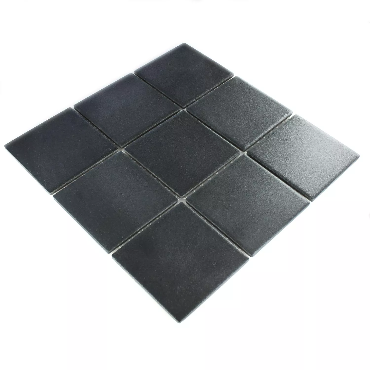 Sample Mosaic Tiles Ceramic Black Uni Non-Slip
