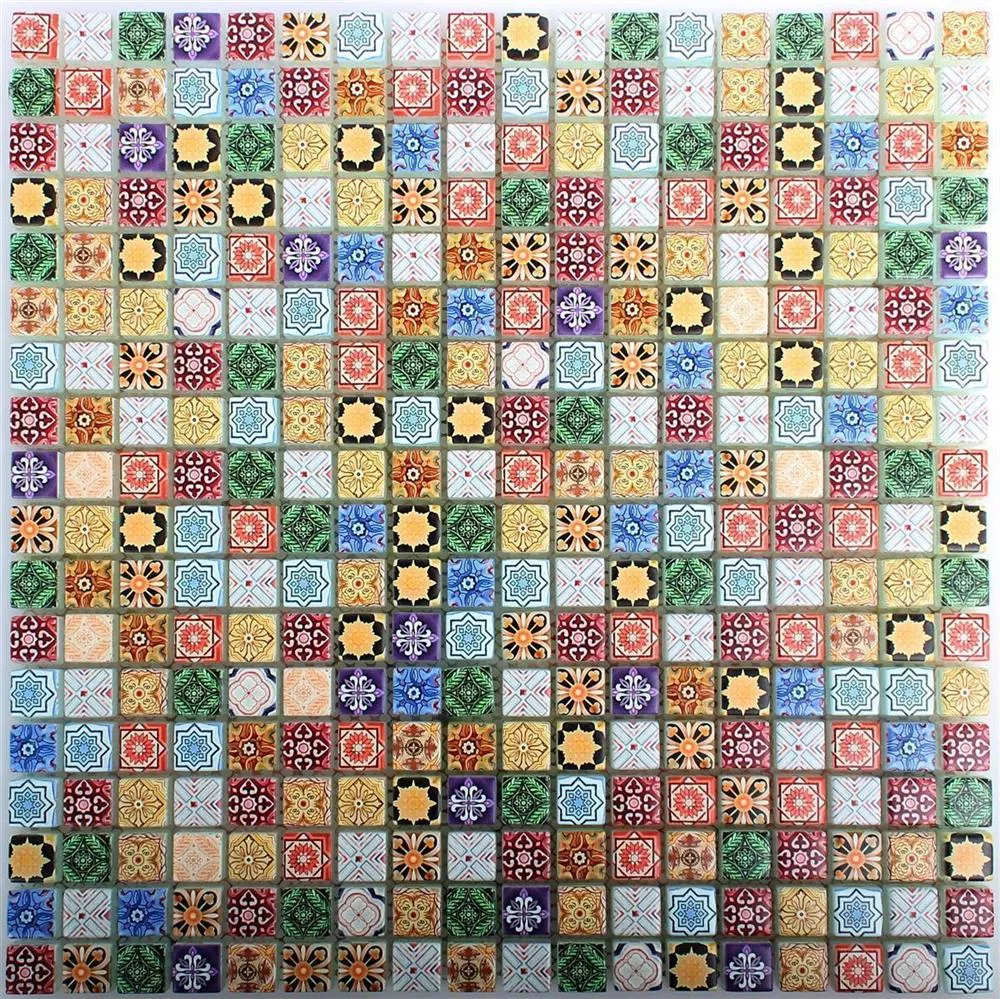 Glass Mosaic Tiles Marrakech Colored