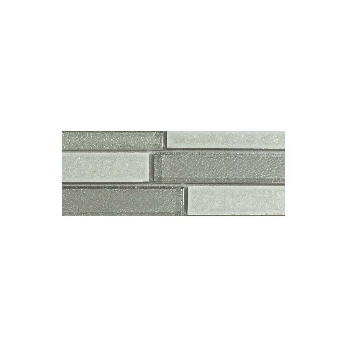 Sample Glass Natural Stone Mosaic Crystal Springs Brick Blanc