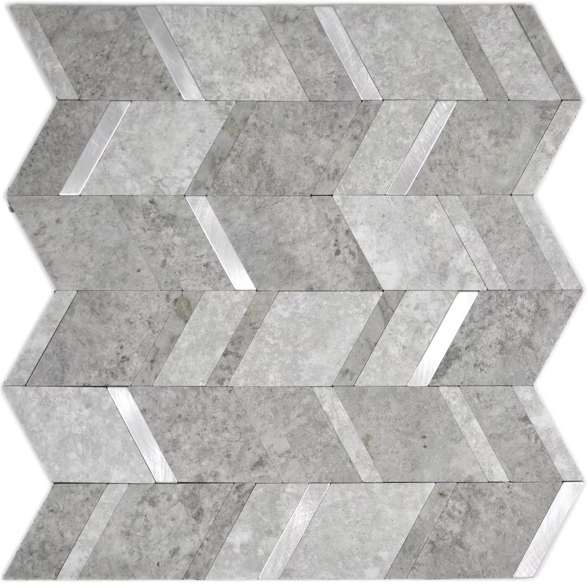 Sample Vinyl Mosaic Tiles Meridian Stone Optic Grey Silver