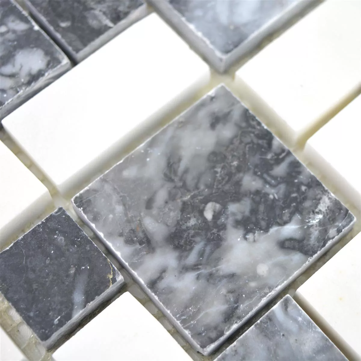 Marble Natural Stone Mosaic Tiles Cordoba Black White
