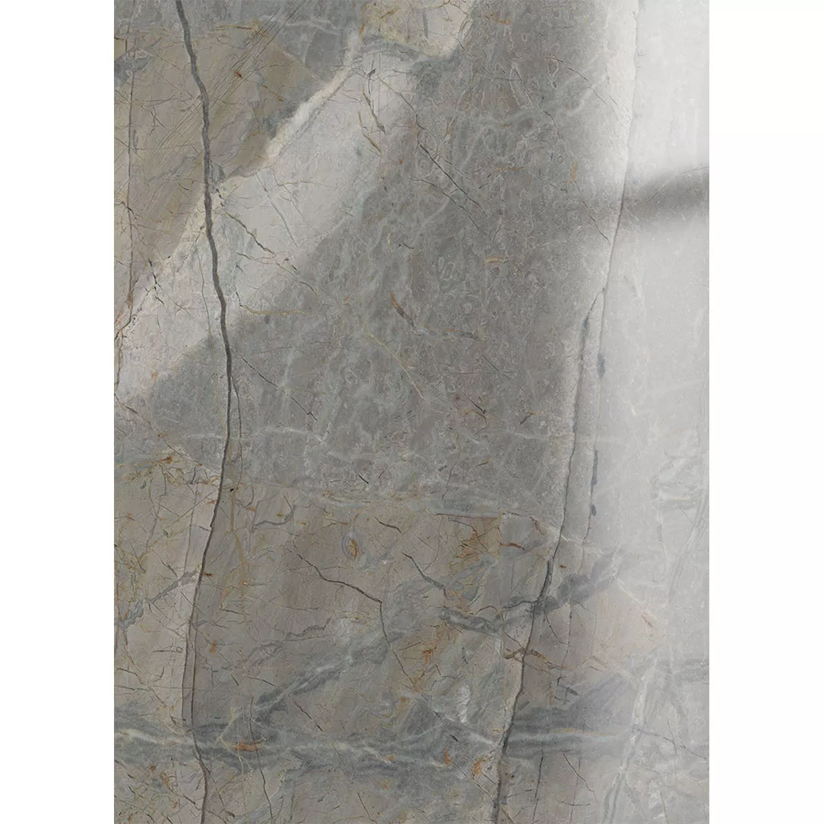 Floor Tiles Ancona Marble Optic Grey Polished Glossy 60x120cm