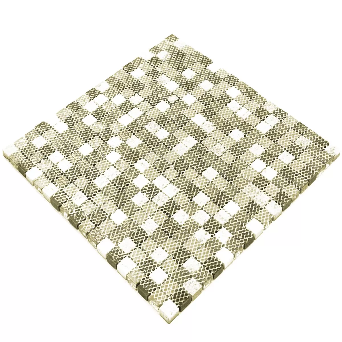 Glass Marble Mosaic Tiles Majestic Silver Brown