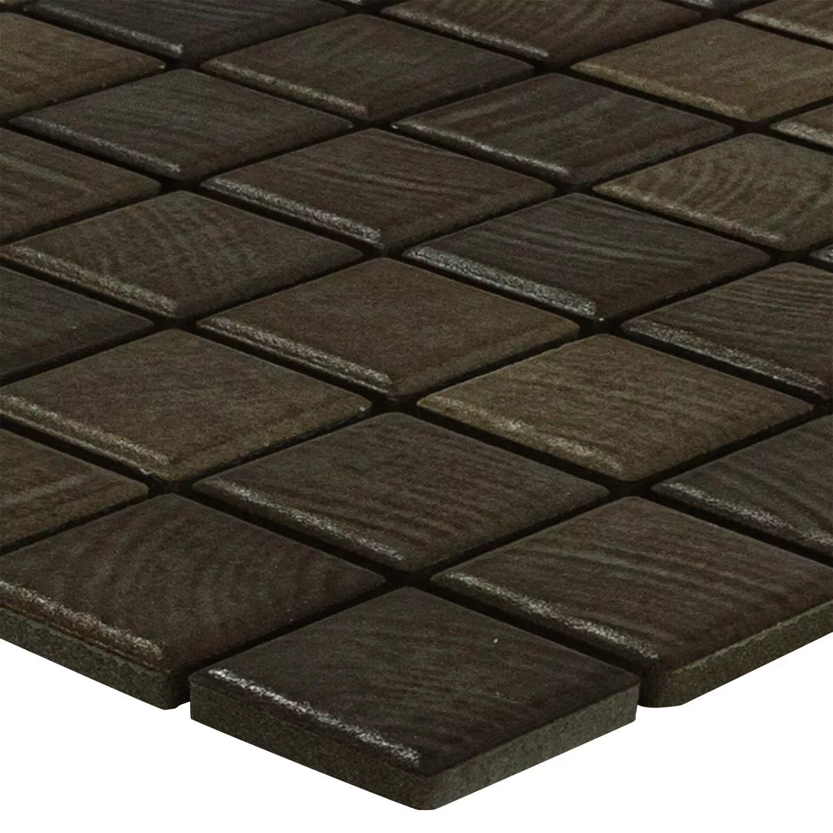 Ceramic Mosaic Tiles Luminara Wood Optic Anthracite