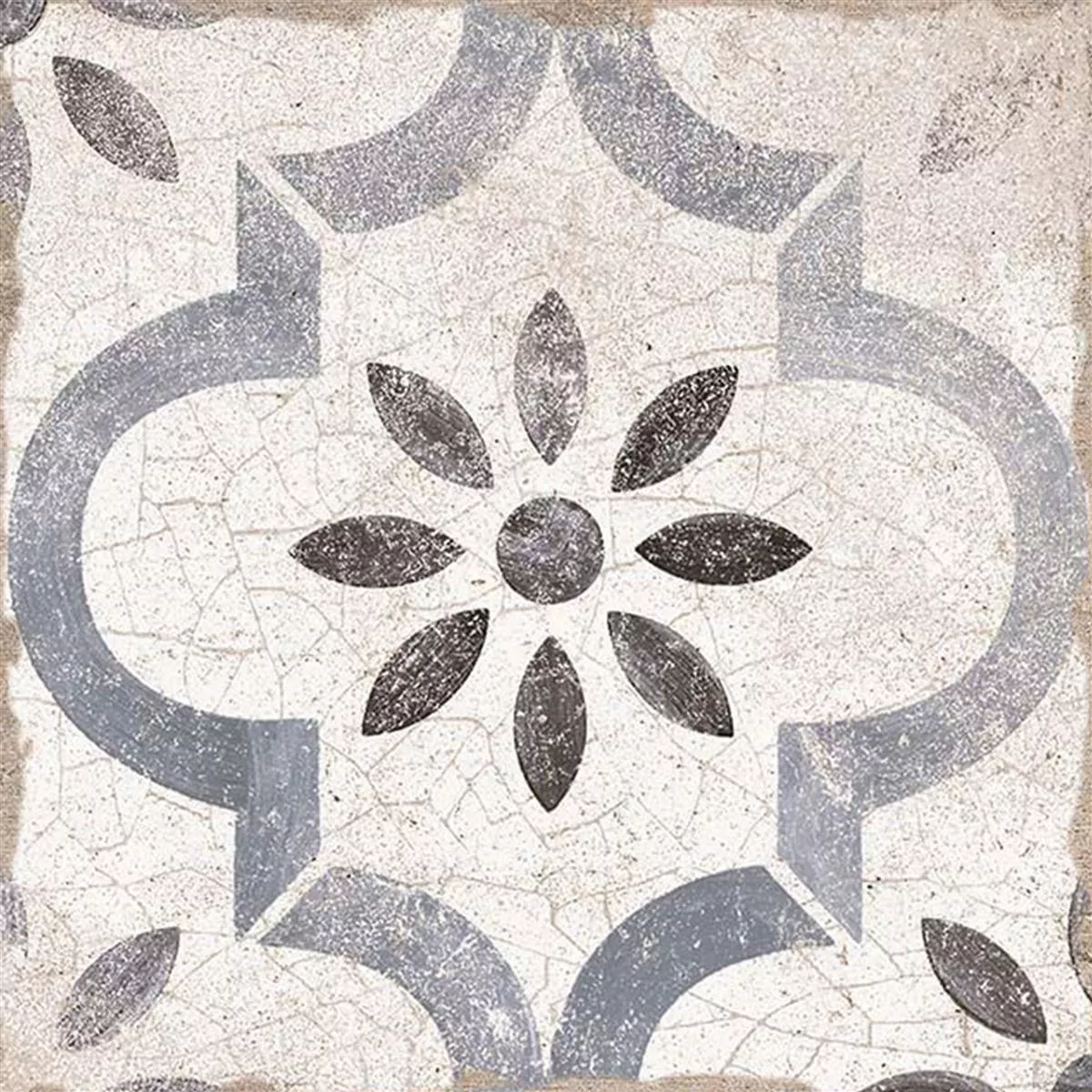 Porcelain Stoneware Tiles Allora Decor Blue 22,5 x 22,5cm Porcelain Stoneware Tiles Allora Decor Blue 22,5 x 22,5cm