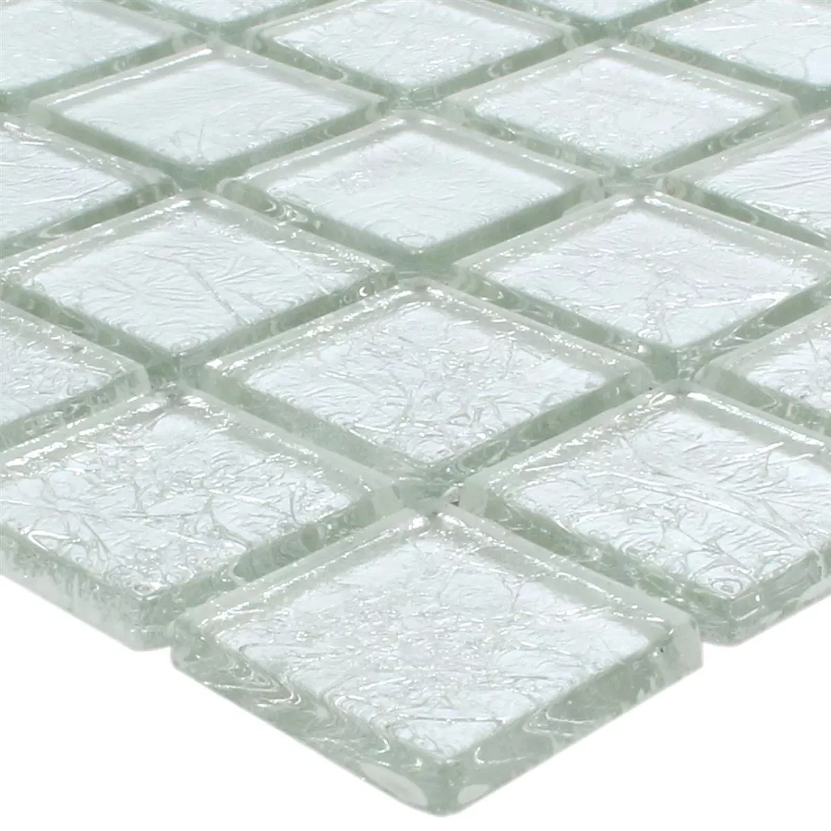 Sample Mosaic Tiles Glass Lucca Silver 
