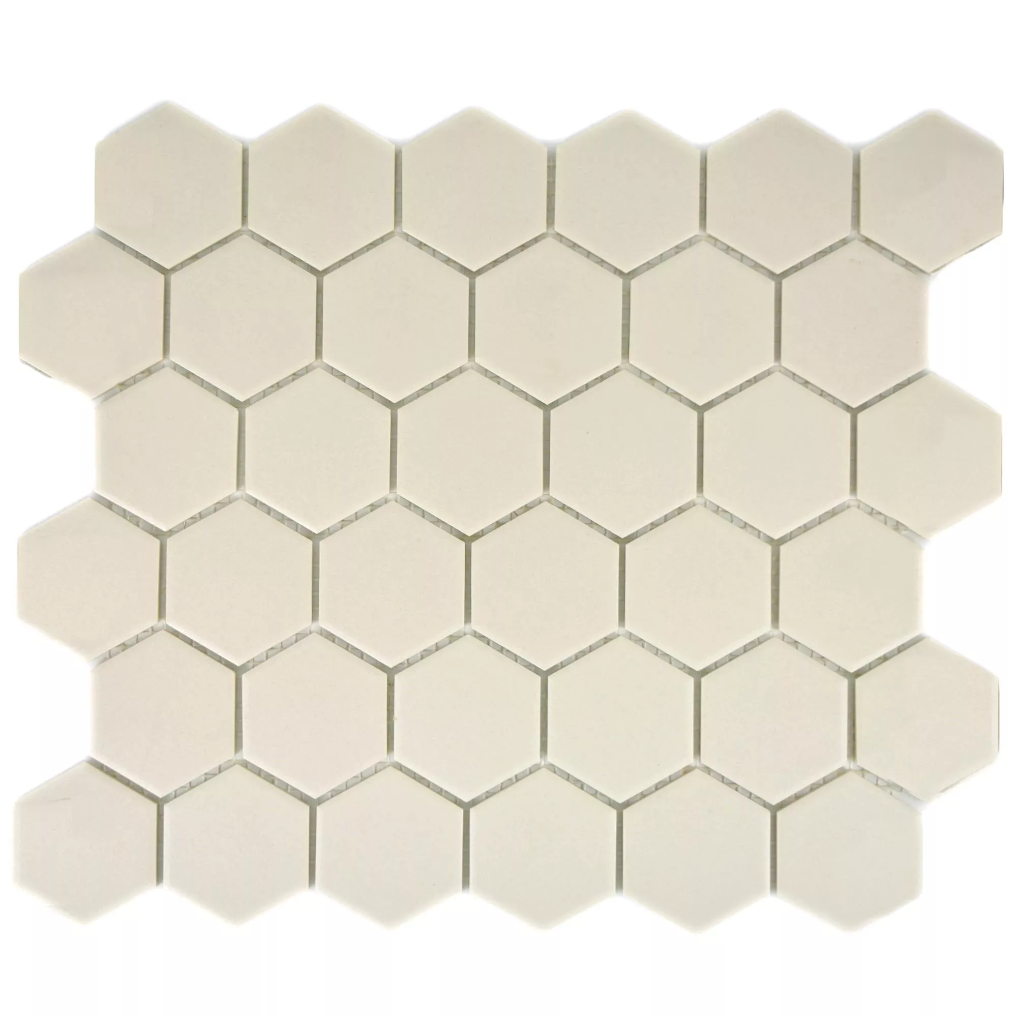 Sample Ceramic Mosaic Tiles Begomil Unglazed Light Beige