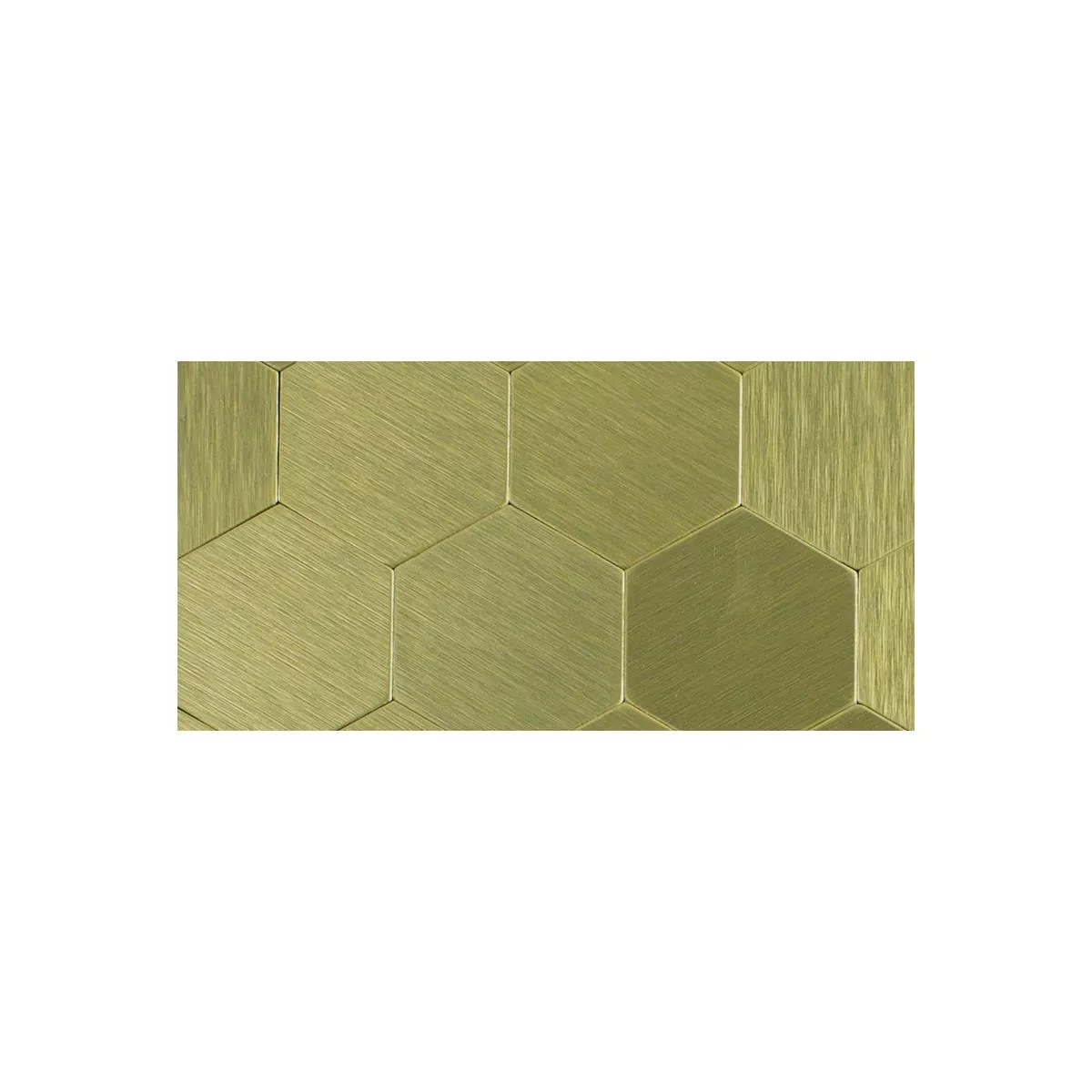 Sample from Mosaic Tiles Metal Self Adhesive Vryburg Gold Hexagon