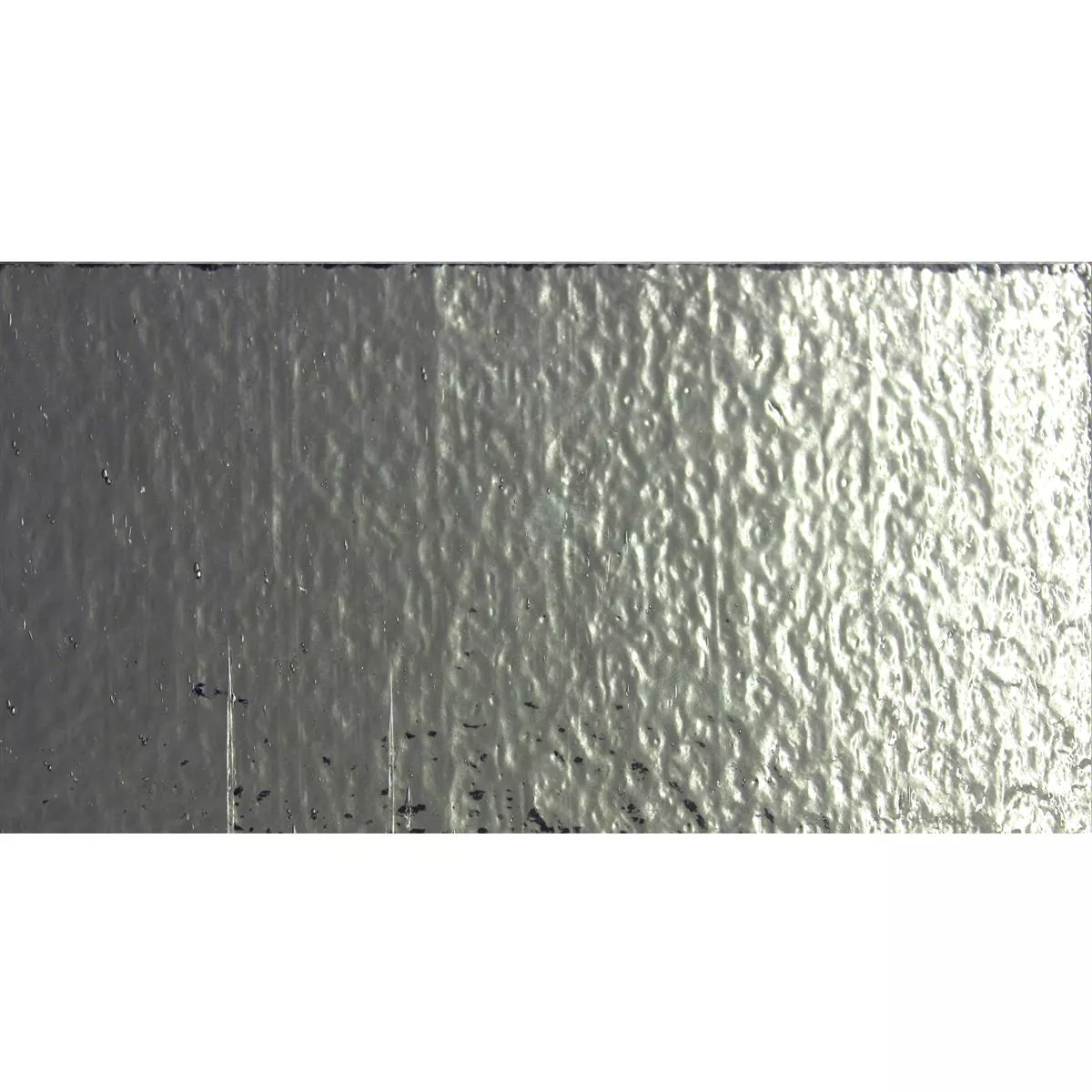 Metro Glass Tiles Subway Silver Mirage Corrugated 7,5x15cm