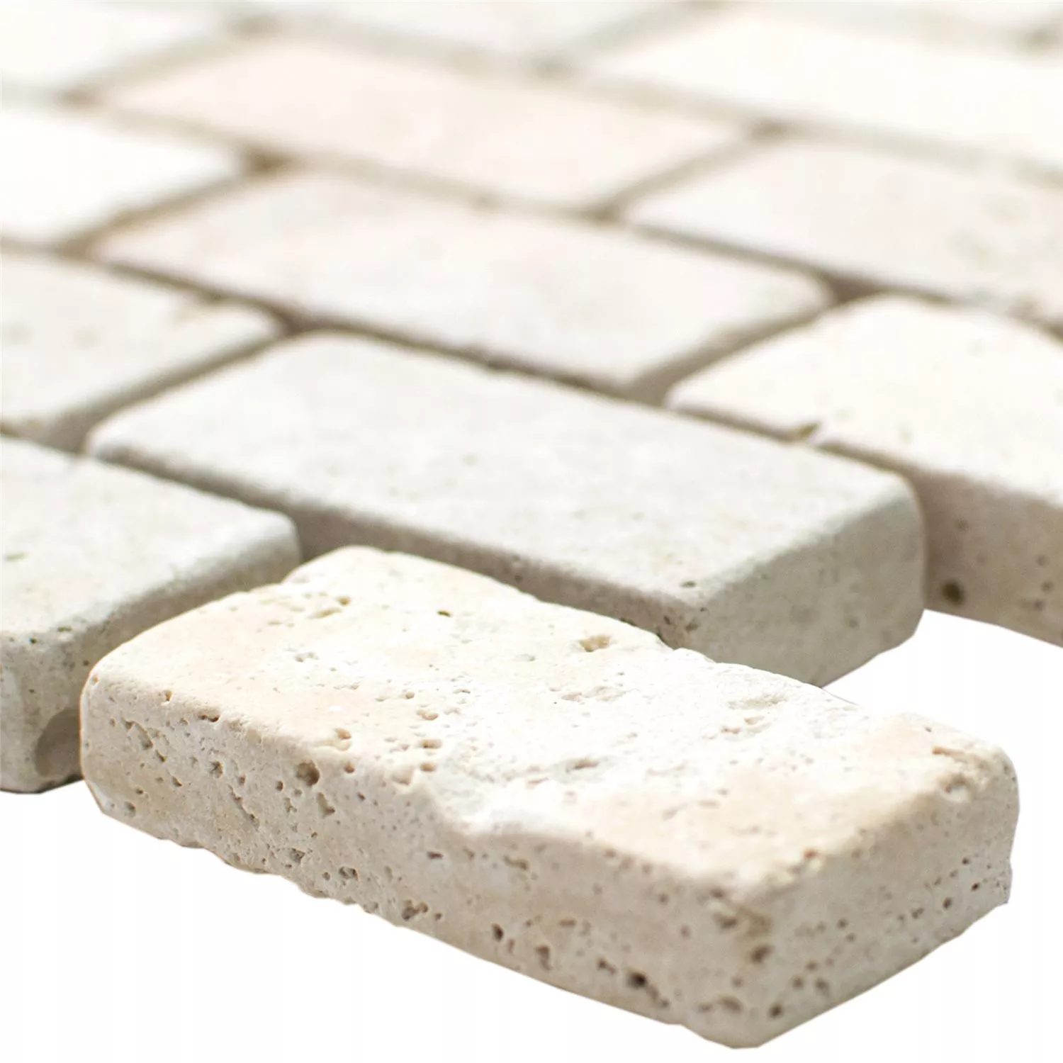 Mosaic Tiles Travertine Barga Beige Brick