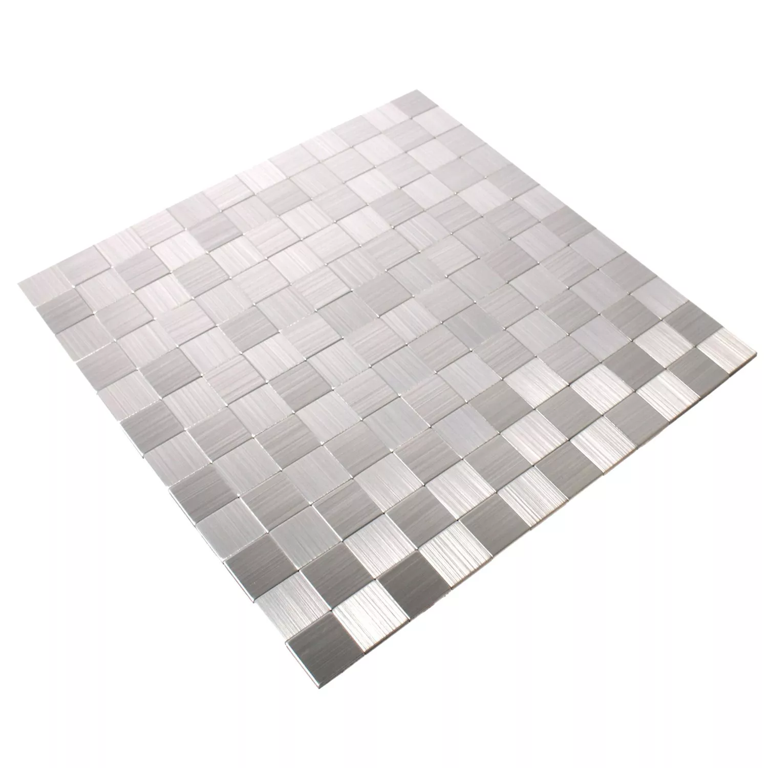 Sample Mosaic Tiles Metal Self Adhesive Mikros Silver Square 25