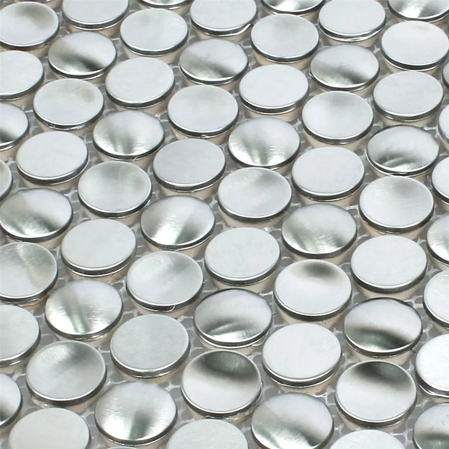 Sample Mosaic Tiles Stainless Steel Celeus Silver Waved