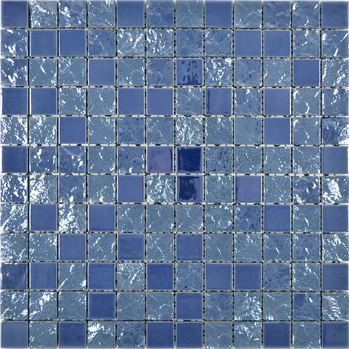 Ceramic Mosaic Tiles Shogun 3D Blue