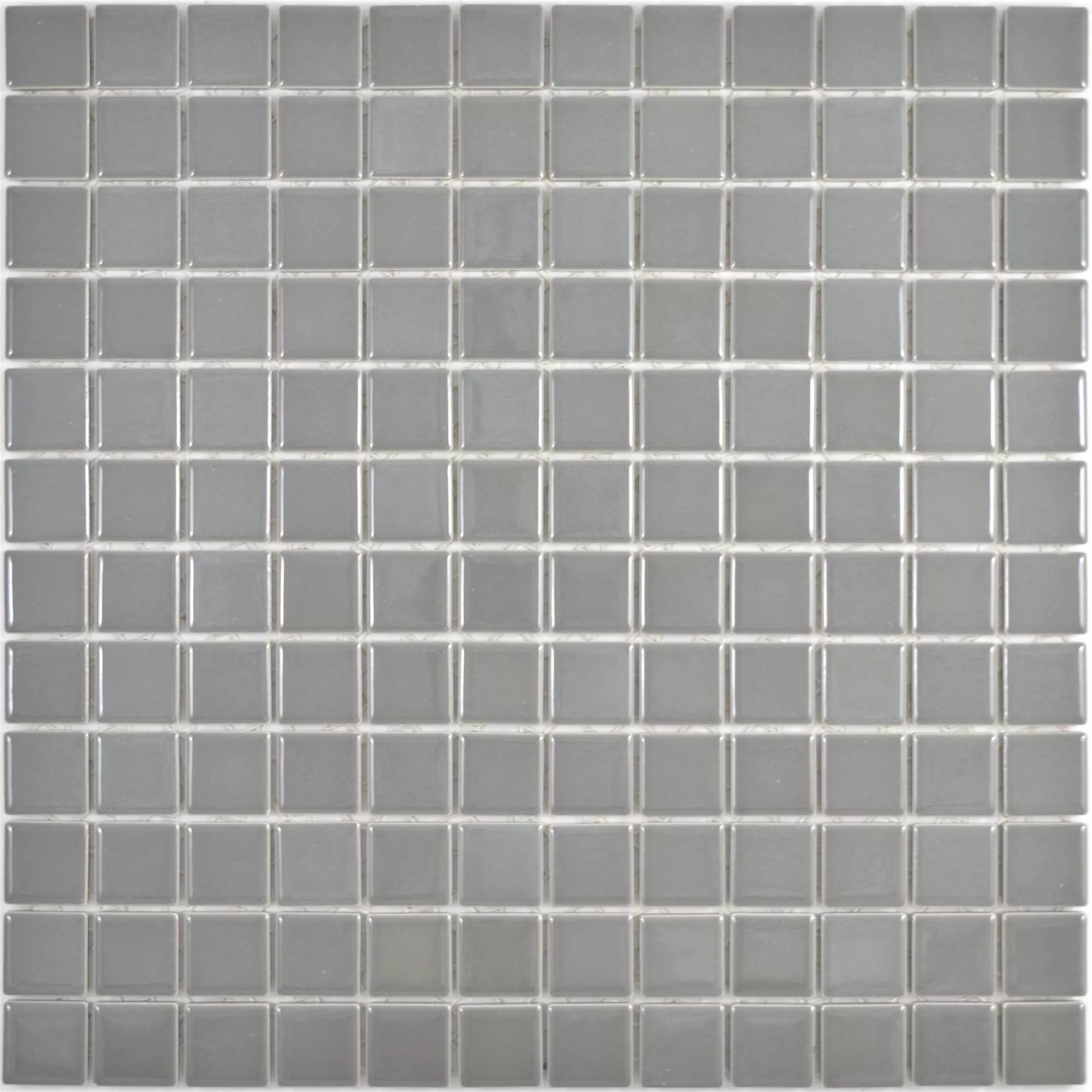 Ceramic Mosaic Tiles Adrian Grey Mat Square 23