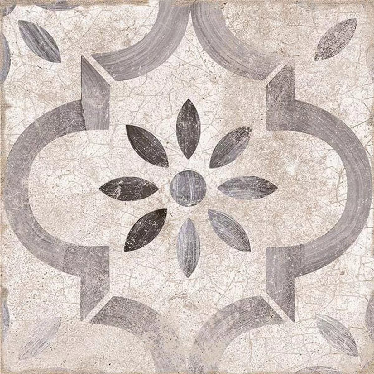 Porcelain Stoneware Tiles Allora Decor Grey 22,5 x 22,5cm Porcelain Stoneware Tiles Allora Decor Grey 22,5 x 22,5cm