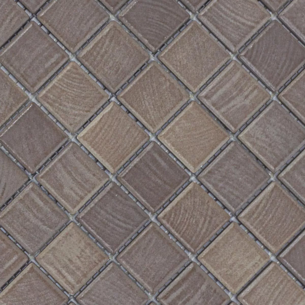 Ceramic Mosaic Tiles Luminara Wood Optic Brown