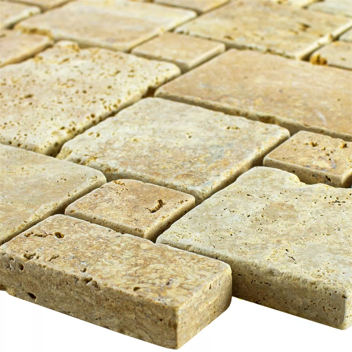 Natural Stone Travertine Mosaic Tiles LaGrange Gold Natural Stone Travertine Mosaic Tiles LaGrange Gold