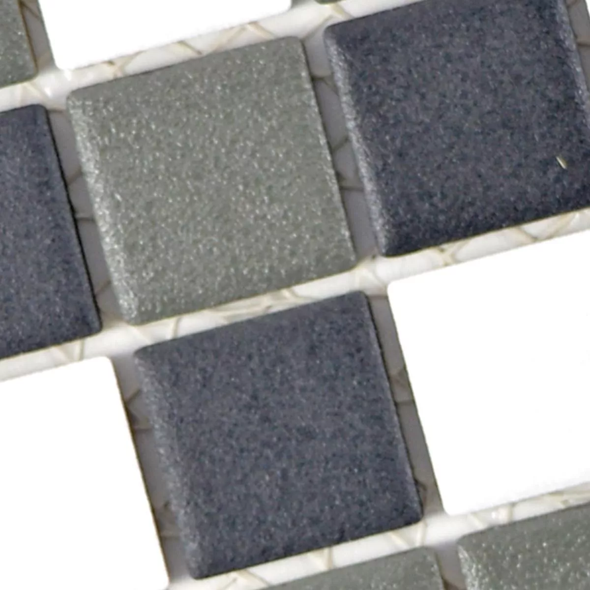 Sample Ceramic Mosaic Tiles Heinmot Black White Metal R10 Q25