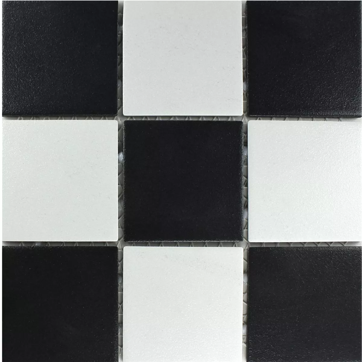 Sample Mosaic Tiles Ceramic Black White Mat