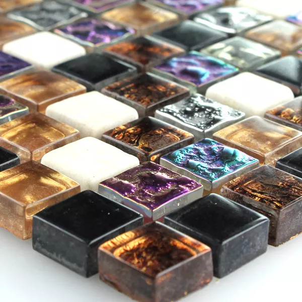 Mosaic Tiles Glass Marble Colored Mix 15x15x8mm Mosaic Tiles Glass Marble Colored Mix 15x15x8mm