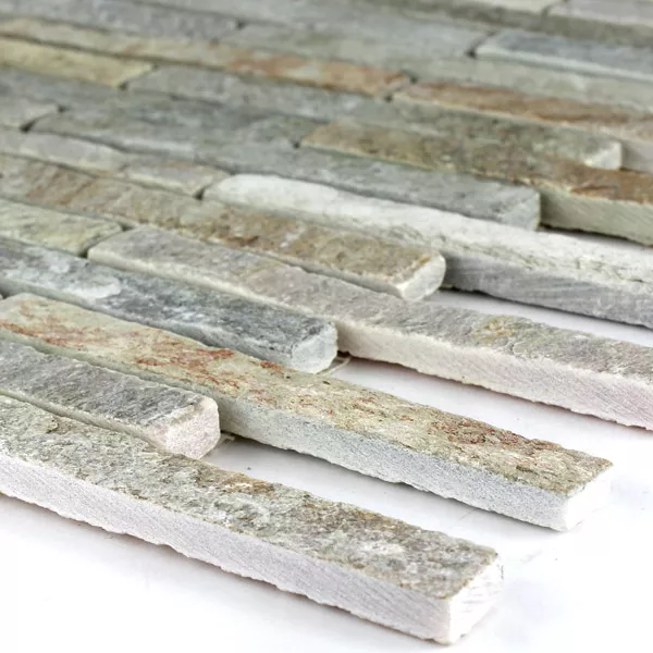 Mosaic Tiles Natural Stone Quartzite Beige Mix Sticks Mosaic Tiles Natural Stone Quartzite Beige Mix Sticks