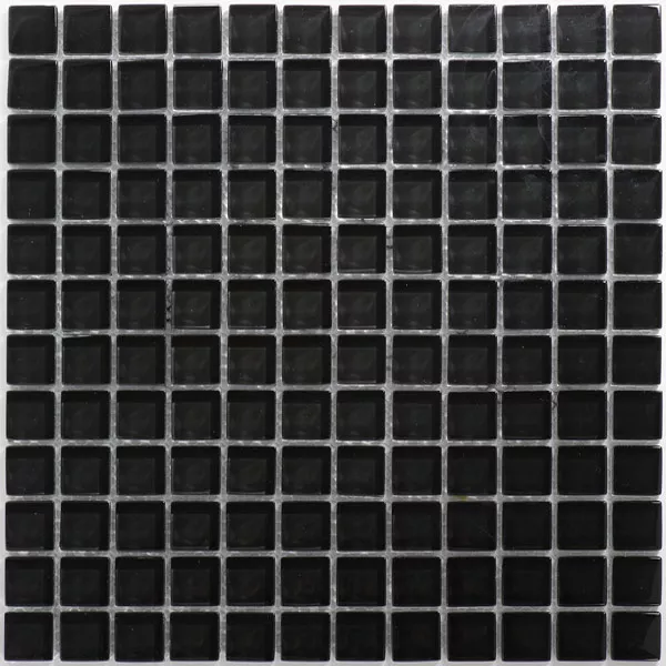 Mosaic Tiles Glass Uni 23x23x8mm Black