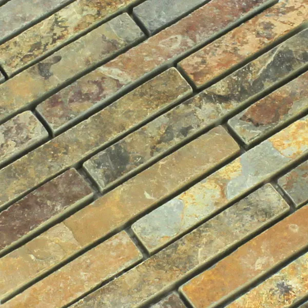 Sample Quartzite Natural Stone Mosaic Multi Color Colored Mix Stick