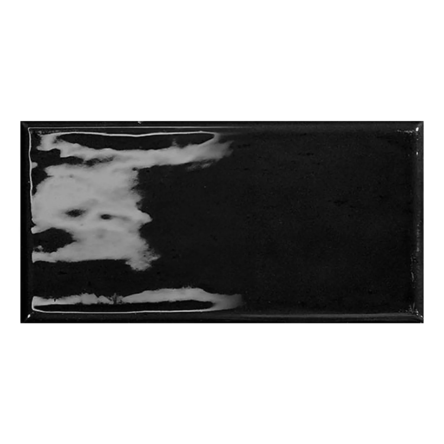 Calissi Black Glossy Rustic 7,5x15 cm Negro