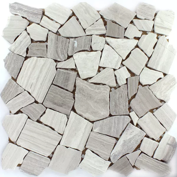 Sample Mosaic Tiles Broken Marble Caramel Beige