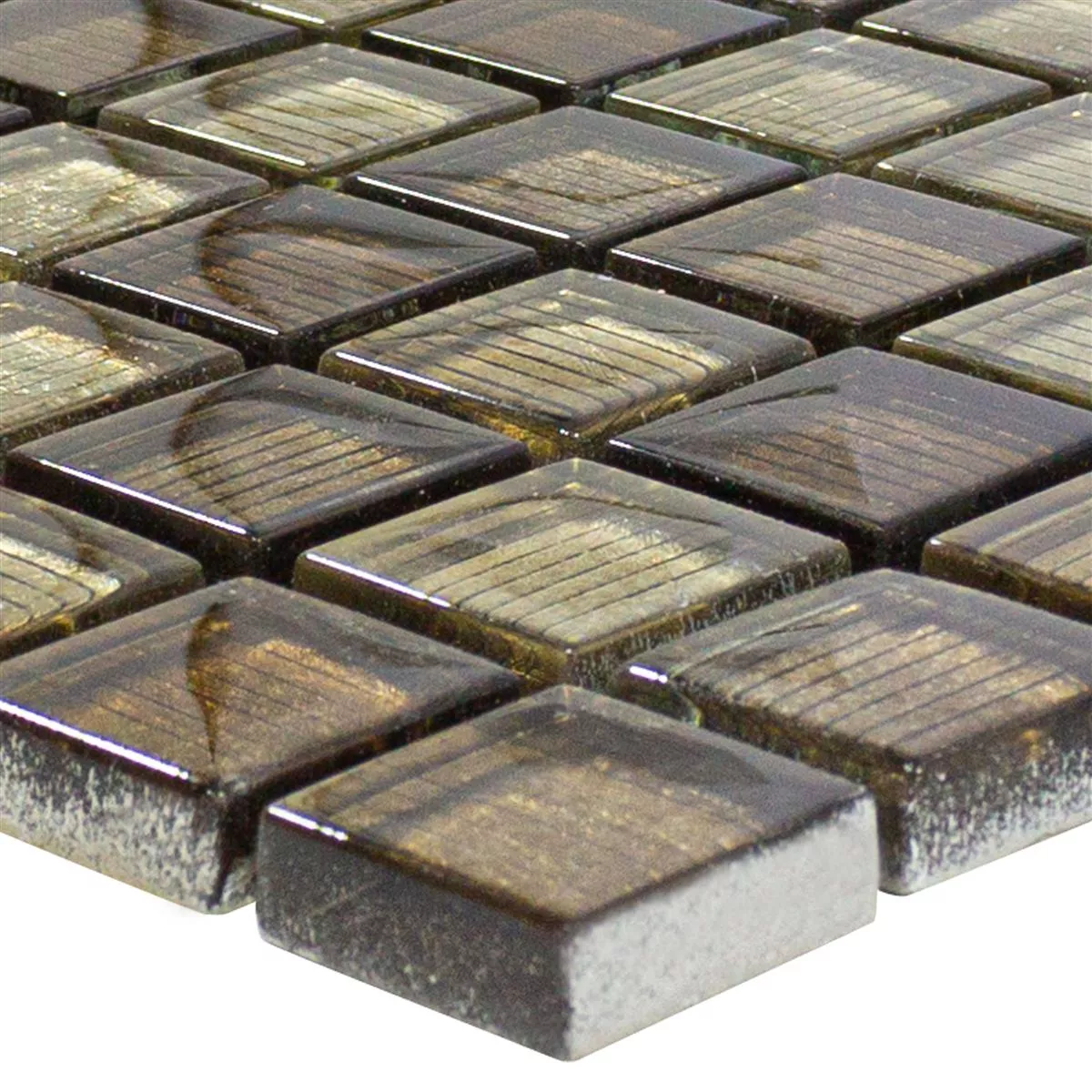 Sample Glass Mosaic Tiles Tyson Structured Bronze