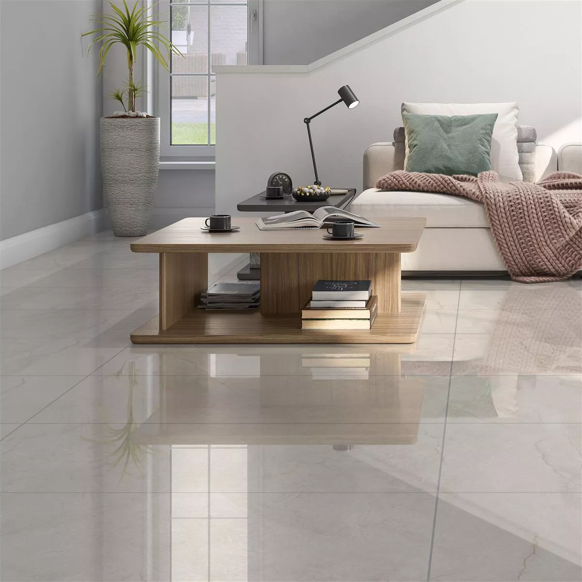 Sample Floor Tiles Pangea Marble Optic Polished Cream 60x120cm