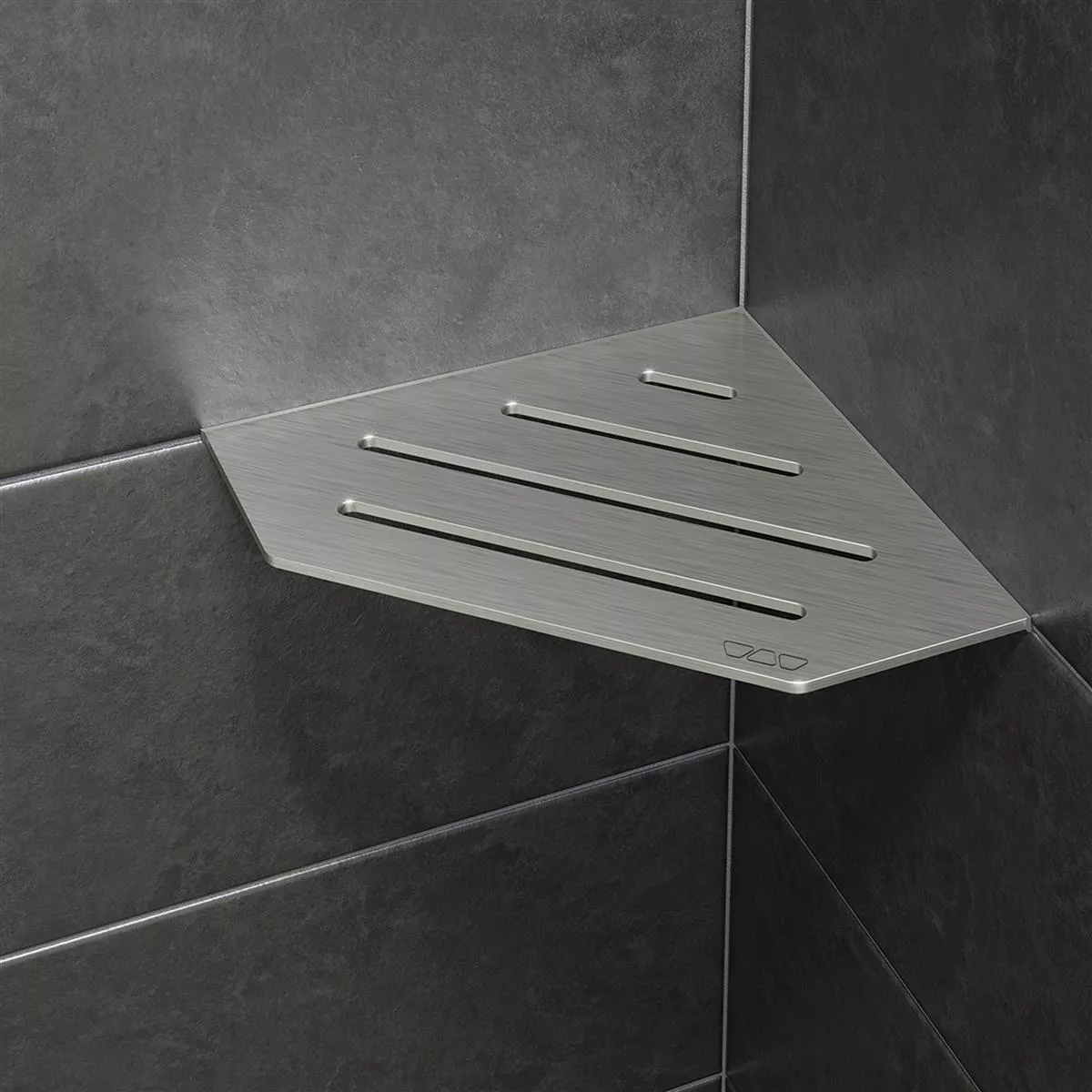 Wall shelf shower shelf Schlüter 5eck 19,5x19,5cm Wave Anthracite