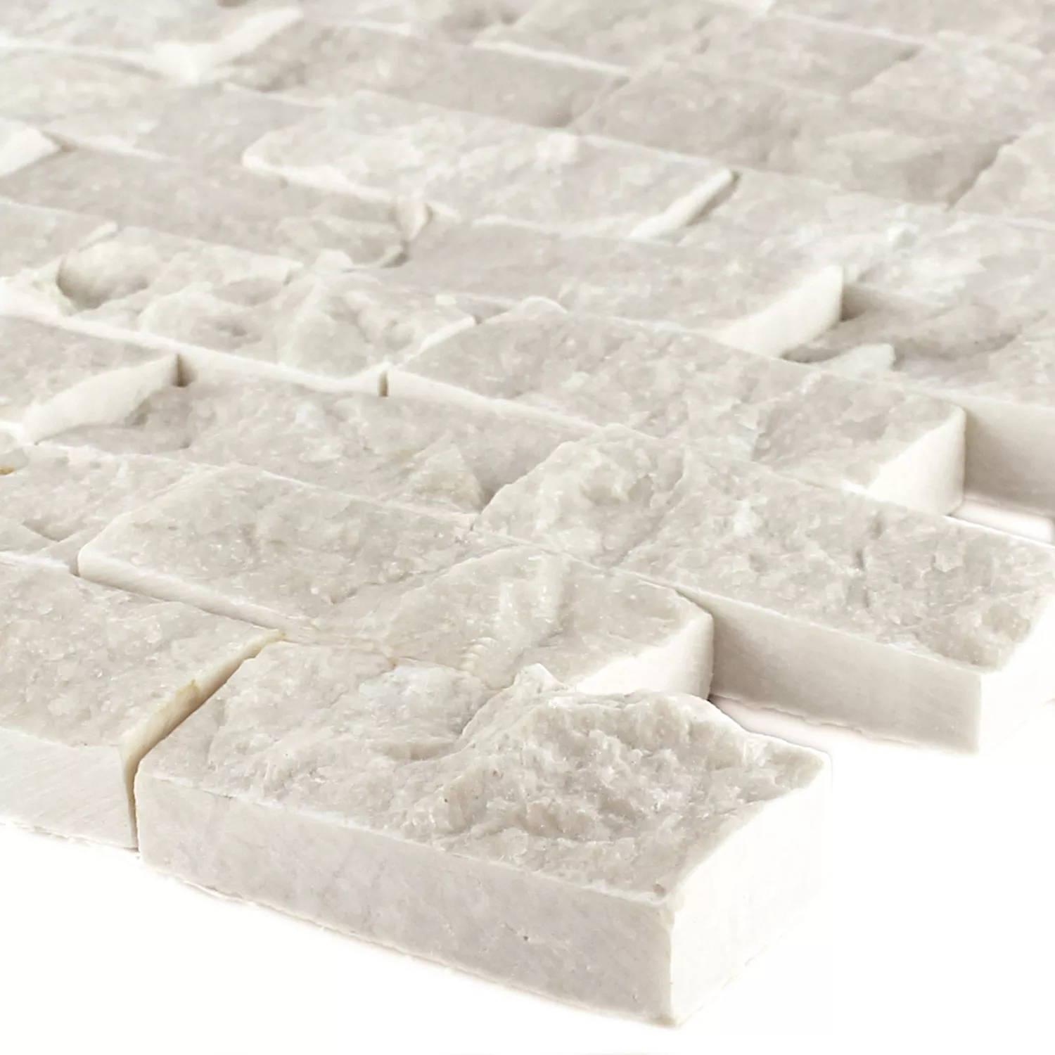 Mosaic Tiles Natural Stone Marble Afyon Beige 3D Mosaic Tiles Natural Stone Marble Afyon Beige 3D