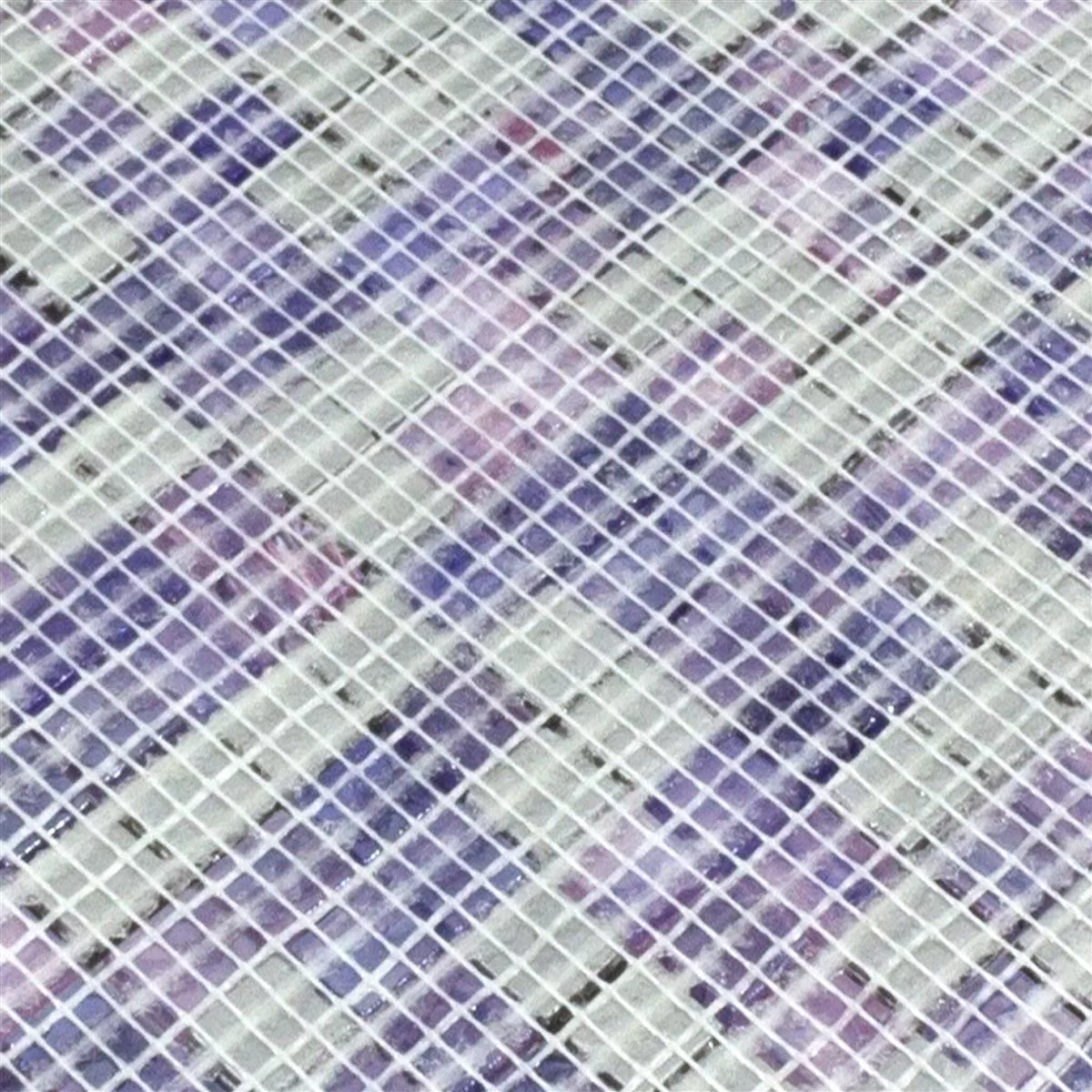 Sample Glass Mosaic Tiles Edessa Purple Mix